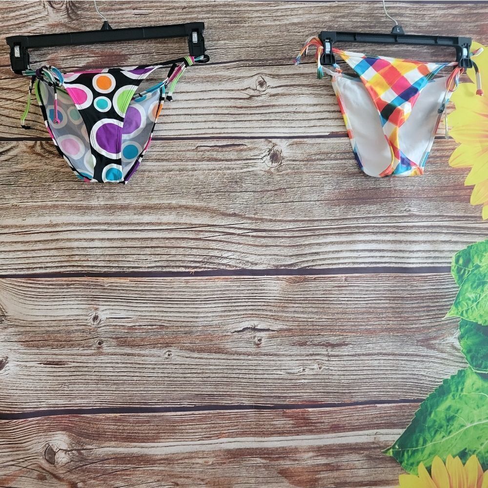 Bamboo Island bikini Bottoms set of (2) small NWT